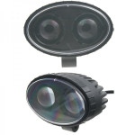 LED výstražné bodové svetlo červené 10-48V 2x4W 143x122mm pre vysokozdvižné vozíky – fotka 4