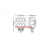 LED pracovné svetlo pre vozíky v skladoch 8x5W, 6000k, 40W 10-60V – fotka 4